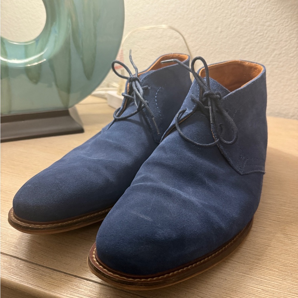 Stacy Adams Blue Chukka Boots Suede